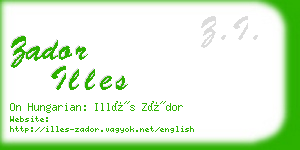 zador illes business card